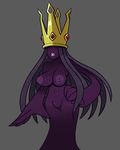  areolae breasts cleavage contrapposto crown hand_on_hip large_areolae large_breasts lips long_hair nipples no_eyes nude paper_mario paper_mario:_the_thousand_year_door puffy_nipples purple_skin shadow_queen solo standing stompertron 
