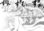  all_fours anal bad_id bad_pixiv_id bestiality blush breasts caracol censored closed_eyes doggystyle double_penetration dragon eastern_dragon extra_penises greyscale headband hetero large_breasts long_hair monochrome nude open_mouth orgasm penis pointless_censoring queen's_blade sex sharp_teeth socks tears teeth tomoe x-ray 