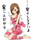  blush misaka_mikoto naked_ribbon ribbon shiki_(no-reply) solo to_aru_majutsu_no_index 