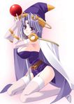  celine_jules earrings hat jewelry kneeling purple_hair star_ocean star_ocean_the_second_story thigh-highs thighhighs 