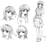  bangs character_sheet greyscale hasegawa_akemi hasumi_eran monochrome pia_carrot_(series) pia_carrot_e_youkoso!!_3 