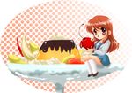  asahina_mikuru cherry dessert food fruit ice_cream minigirl school_uniform seifuku serafuku sundae suzumiya_haruhi_no_yuuutsu 