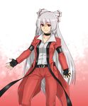  bangs cosplay fujiwara_no_mokou houtengeki rugal_bernstein rugal_bernstein_(cosplay) solo the_king_of_fighters touhou 