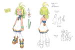  concept_art dress green_hair harada_takehito marona_(phantom_brave) phantom_brave thighhighs 
