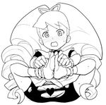  1girl anus ass blush censored feet helpless heriyama long_hair lowres luna_platz mega_man mega_man_star_force monochrome pussy rockman ryuusei_no_rockman shirogane_luna simple_background solo 