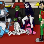  beast_boy cyborg dc jinx raven robin slashysmiley teen_titans 