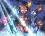  blue_eyes breasts dark-moltres feline female group mammal nintendo nipples nude open_mouth pok&#233;mon pokemon pussy red_eyes sneasel video_games wide_hips 
