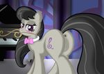  anus black_hair blush bow_tie butt cutie_mark equine female feral friendship_is_magic hair horse looking_back mammal musical_instrument my_little_pony octavia octavia_(mlp) piano pony purple_eyes pussy solo ziemniax 
