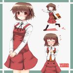  brown_hair hidamari_sketch kt2 school_uniform short_hair sketchbook yuno 