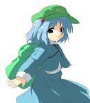  backpack bag blue_eyes blue_hair duplicate hat kawashiro_nitori oka_(bananashoe) short_hair solo touhou two_side_up 