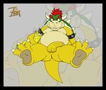  3_toes anthro balls bowser butt hair hindpaw horn koopa koopa_troopa looking_at_viewer male mario_bros nintendo nude paws penis presenting red_hair scalie spreading stare super_mario_bros. tarcroc video_games 