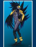  anthro anzu avian beak bird black_feathers breasts crow feathers female hand_on_hip looking_at_viewer nipples pose quake-1 raven raven_lord solo video_games warcraft world_of_warcraft 