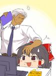  bad_id bad_pixiv_id commentary_request crossover esaka hakurei_reimu krizalid m.u.g.e.n male_focus office solo the_king_of_fighters touhou yukkuri_shiteitte_ne 