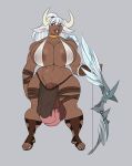  animal_genitalia animal_penis balls big_balls big_breasts bovine_humanoid bow_(weapon) breasts clothed clothing datfur dickgirl equine_penis g-ma huge_breasts intersex loincloth muscular muscular_dickgirl muscular_intersex penis ranged_weapon solo weapon 