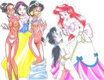  aladdin ariel crossover jasmine maljesvazcao melody princess_tiana snow_white snow_white_and_the_seven_dwarfs the_little_mermaid the_princess_and_the_frog 