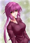  artist_request hiiragi_tomoe long_hair nee_chanto_shiyou_yo! pink_hair smile solo yellow_eyes 