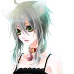  animal_ears bad_id bad_pixiv_id collar copyright_request green_eyes lowres sasama_keiji silver_hair solo 