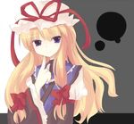  bad_id bad_pixiv_id blonde_hair hat long_hair morinaga_kobato ribbon solo touhou yakumo_yukari 