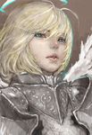  aqua_eyes armor bad_id bad_pixiv_id blonde_hair copyright_request pon solo 
