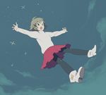  hayato_(meromoni) hidamari_sketch night night_sky pantyhose sky solo yuno 