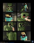  comic creeper minecraft psyk323 steve 