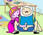  adventure_time finn_the_human princess_bubblegum sock tagme 