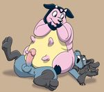  anthro balls bovine bravo canine chubby duo female looking_back lucario lying male mammal miltank nintendo on_back penis plain_background pok&#233;mon pokemon straight toony video_games 