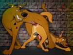  anal anal_penetration ass_to_ass balls big_penis canine charlie_barkin crossover dog don_bluth duo feral feral_on_feral gay grin knot knotting looking_at_viewer male mammal penetration penis scooby scooby-doo scooby-doo_(series) sex size_difference wildwulf 