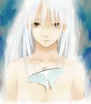  bad_id bad_pixiv_id bug copyright_request insect long_hair moth re:i solo topless white_hair yellow_eyes 