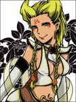  alternate_costume artist_request blonde_hair braid da_ji lipstick lowres makeup musou_orochi solo twin_braids yellow_eyes 