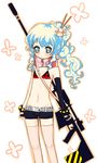  bad_id bad_pixiv_id bikini_top blush cosplay flat_chest gun long_hair nia_teppelin orange_coffee rifle scarf short_shorts shorts solo tengen_toppa_gurren_lagann thighhighs weapon yoko_littner yoko_littner_(cosplay) 