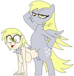  blonde_hair cutie_mark derpy_hooves derpy_hooves_(mlp) equine female friendship_is_magic fur grey_fur hair horse human mammal my_little_pony pegasus plain_background pony tongue tongue_out tyrranux wings yellow_eyes 