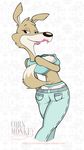  anthro blinky_bill blinky_bill_(series) breasts canine clothing corn_monkey daisy_dingo dingo female looking_back mammal panties pants pants_down side_boob solo underwear 