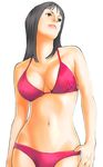  bikini black_eyes black_hair breasts cleavage large_breasts mokako_(pixiv69753) navel nico_robin one_piece solo swimsuit 