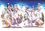  6+girls absolutely_everyone absurdres ai_(aria) aika_granzchesta akira_ferrari albert_pitt alice_carroll alicia_florence amano_kozue ametsuchi_akino anno_namihei antonio_corleone aria aria_pokoteng athena_glory atora_monteverdi ayanokouji_udo_li ayumi_k_jasmine black_cat cat dress everyone highres hime_granzchesta izumo_akatsuki izumo_arata mizunashi_akari multiple_boys multiple_girls non-web_source president_maa running yumeno_anzu 