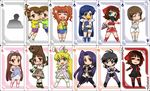  6+girls akizuki_ritsuko amami_haruka animal_ears antenna_hair beak bunny_ears card card_(medium) chibi cool_&amp;_sexy_(idolmaster) cosmic_&amp;_funny_(idolmaster) cute_&amp;_girly_(idolmaster) dark_haruka everyone futami_ami futami_mami gas_mask hagiwara_yukiho horse_mask hoshii_miki idolmaster idolmaster_(classic) idolmaster_1 kikuchi_makoto kisaragi_chihaya minase_iori miura_azusa multiple_girls ninja parody punkish_gothic takatsuki_yayoi thighhighs twintails zanzi 