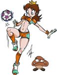  breasts goomba mario_(series) medium_breasts princess_daisy soccer super_mario_bros. underboob 