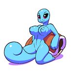  anthro blue_nipples breasts female inverted_nipples looking_at_viewer nintendo nipples nude plain_background pok&#233;mon pok&#233;morph pokemon shell solo squirtle video_games white_background xxylas 