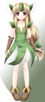  blonde_hair bow dress hair_bow helmet hyokkori_tamago long_hair low-tied_long_hair purple_eyes riesz seiken_densetsu seiken_densetsu_3 solo very_long_hair winged_helmet 