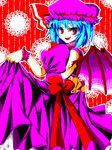  bad_id bad_pixiv_id blue_hair dress hat mot remilia_scarlet smile solo touhou wings 