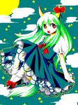  bad_id bad_pixiv_id dress ex-keine green_hair horns kamishirasawa_keine long_hair mot socks solo touhou 