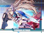  armor artist_request astraea_gundam blue_eyes gun gundam gundam_00 gundam_00p long_hair mecha_musume solo sword weapon 