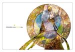  art_nouveau blonde_hair constellation flower kagamine_len male_focus solo star vocaloid yuu_(arcadia) 