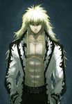  blonde_hair kei_sakura konjiki_no_gash!! long_hair male_focus manly muscle parco_folgore solo 