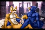  abs anthro avian balls biceps big_penis bird blue_feathers blush brown_fur building canine chest_tuft city cityscape cum cum_on_leg cum_on_penis cumshot erection eyes_closed falco_lombardi feathers fox fox_mccloud frottage fur gay group interspecies lazydez leaking macro male mammal masturbation muscles nintendo nipples nude orgasm pecs penis sitting star_fox tuft vein video_games wolf_o&#039;donnel wolf_o'donnell yellow_eyes 