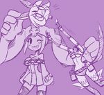  :d :o ;d ^_^ angry animal_ears bad_id bad_pixiv_id bare_shoulders belt cat_ears cat_tail cerebella_(skullgirls) closed_eyes crop_top decapitation dress facial_mark fingerless_gloves gias-ex-machella gloves long_sleeves midriff monochrome ms._fortune_(skullgirls) multiple_girls one_eye_closed open_mouth purple purple_background scar severed_head short_hair simple_background sketch skullgirls sleeves_past_wrists smile standing tail thighhighs v-shaped_eyebrows vice-versa_(skullgirls) wide_sleeves 