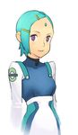  aqua_hair eureka eureka_seven eureka_seven_(series) hair_ornament hairclip light_smile purple_eyes simple_background solo yuksi 