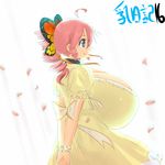  1girl blue_eyes breasts female gigantic_breasts magister_(bigbakunyuu) pink_hair sakuraba_himari smile 