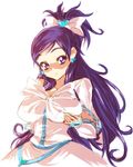  breast_lift breasts cure_white futari_wa_precure half_updo large_breasts long_hair magical_girl nekomamire precure solo yukishiro_honoka 