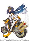  :p ayaki bad_id bad_pixiv_id biker_clothes bikesuit blue_hair bodysuit boots gloves goggles ground_vehicle knee_boots looking_back motor_vehicle motorcycle original red_eyes scarf short_hair single_vertical_stripe solo tongue tongue_out yellow_footwear 